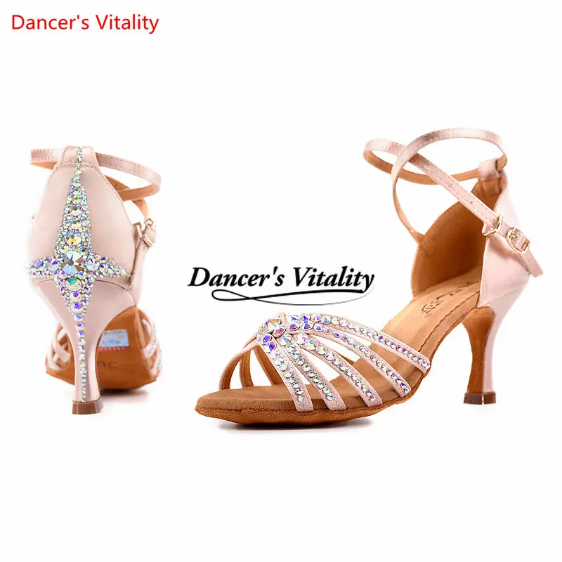 Latin Dance Shoes Women Adult Women Rumba Chacha Dance Competiton Costume Shoes 33-41 Size Female Modern Ballroom Latin Shoes