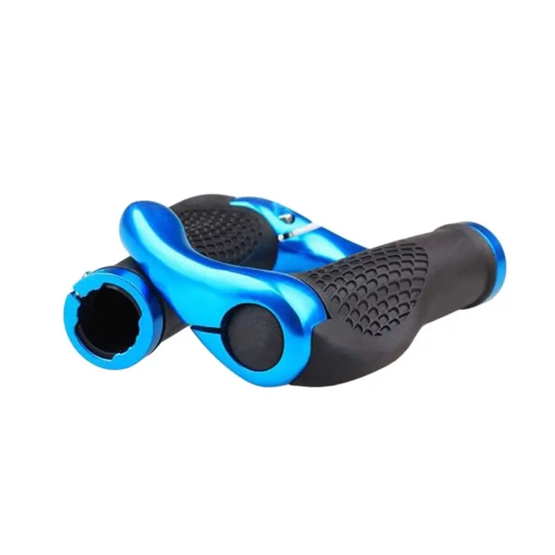 HOES-Aluminum Alloy Inner Ring Clamps 2PCS Bicycle Handlebar Rubber Grips The Comfiest Ergonomic Anti-Slip Contoured Design
