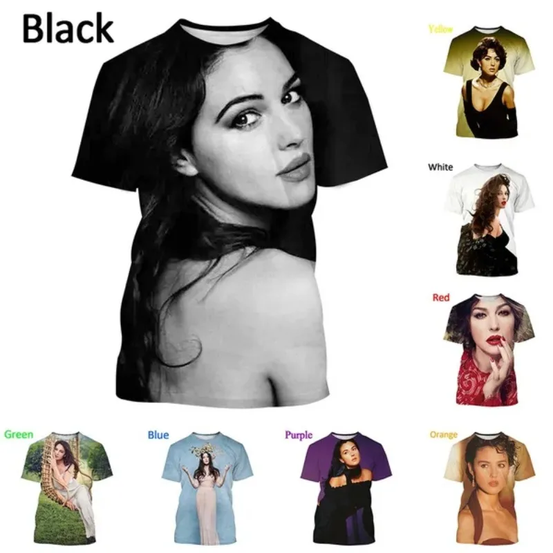 Monica Bellucci 3D T Shirt Wear Women Round Neck T-shirt Men Casual Cosplay Men's Clothing Quality Haikyuu T-shirt for Men Tee