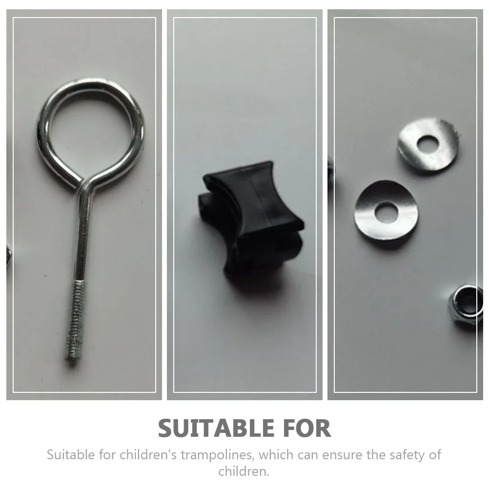

6pcs Screws Replaceable Trampoline Nuts Durable Iron Parts Strong Fixing Tool For Kids Trampoline Removable Screws Professional