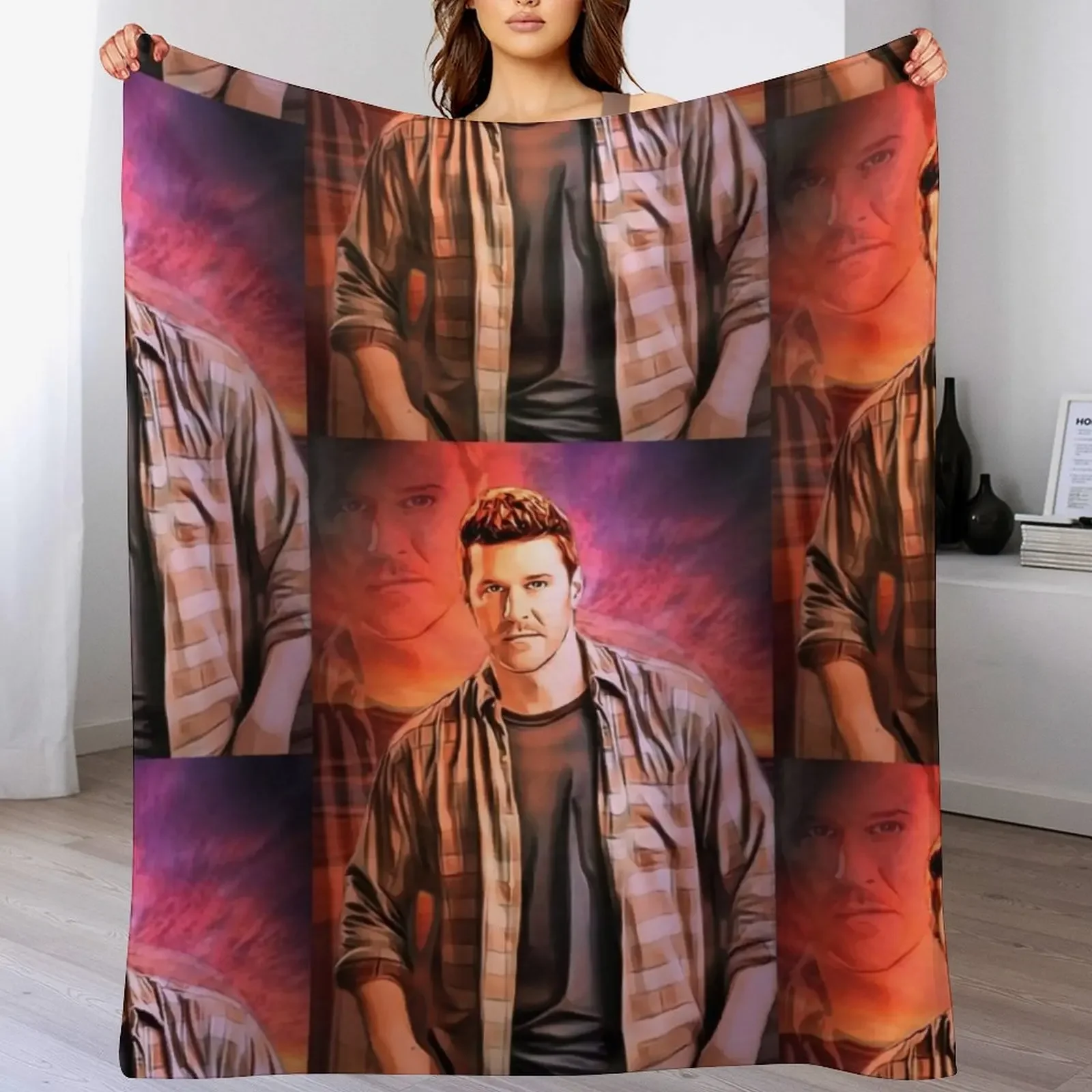 

David Boreanaz Throw Blanket Decorative Throw Heavy Giant Sofa Personalized Gift Blankets