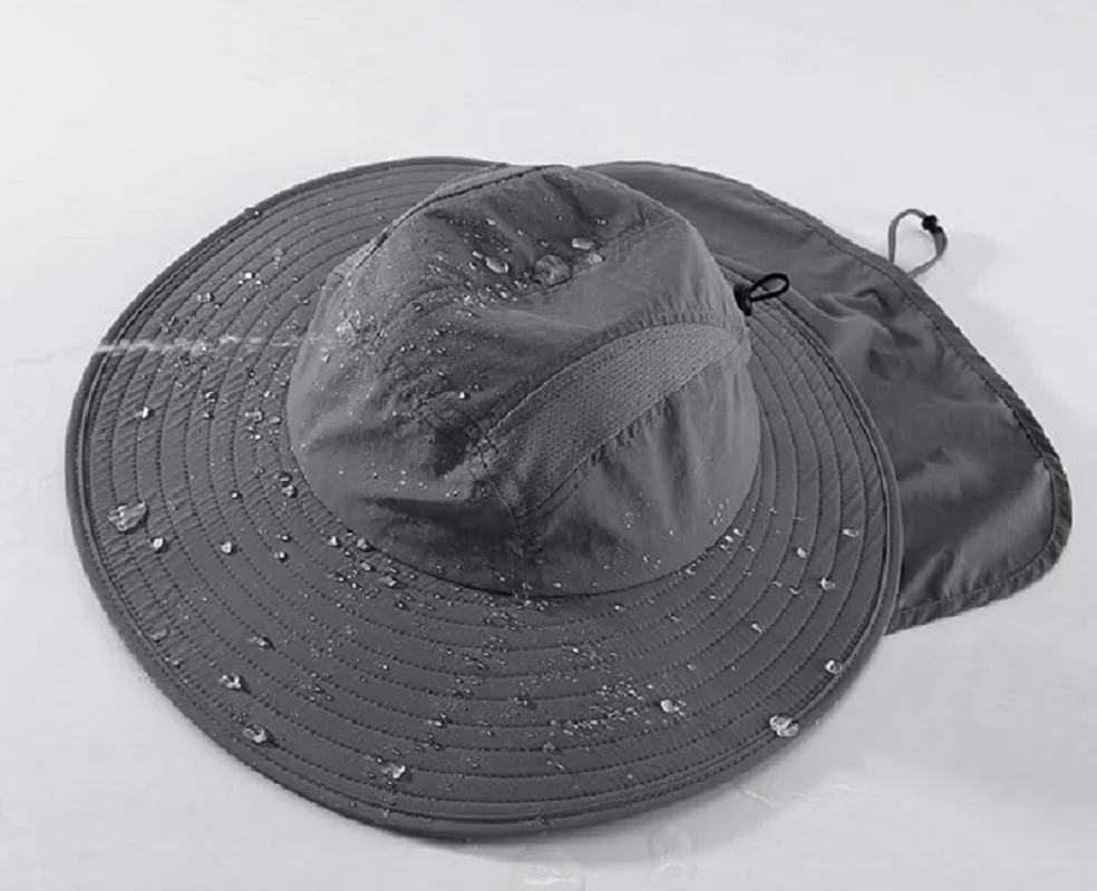 Connectyle Mens Women Summer Sun Hat UPF 50+ Sun Visor Protection Cap Adjustable Quick Dry Wide Brim Fishing Hat with Neck Flap