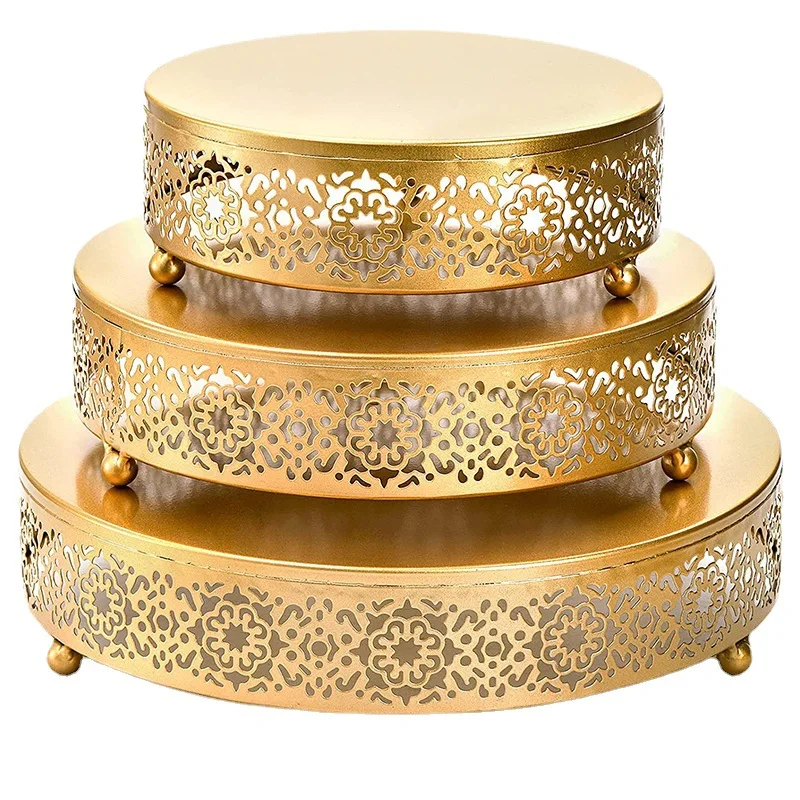 

3 Pack Metal Cake Stands Dessert Display Cupcake Stands Cupcake Pastry Candy Display Plate for Wedding Event Birthday Party