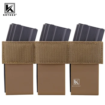 KRYDEX 戦術弾性 5.56 トリプルマグ挿入 7.62 マガジンポーチ D3CR チェストリグ FCPC プレートキャリアベストプラカードカンガルー