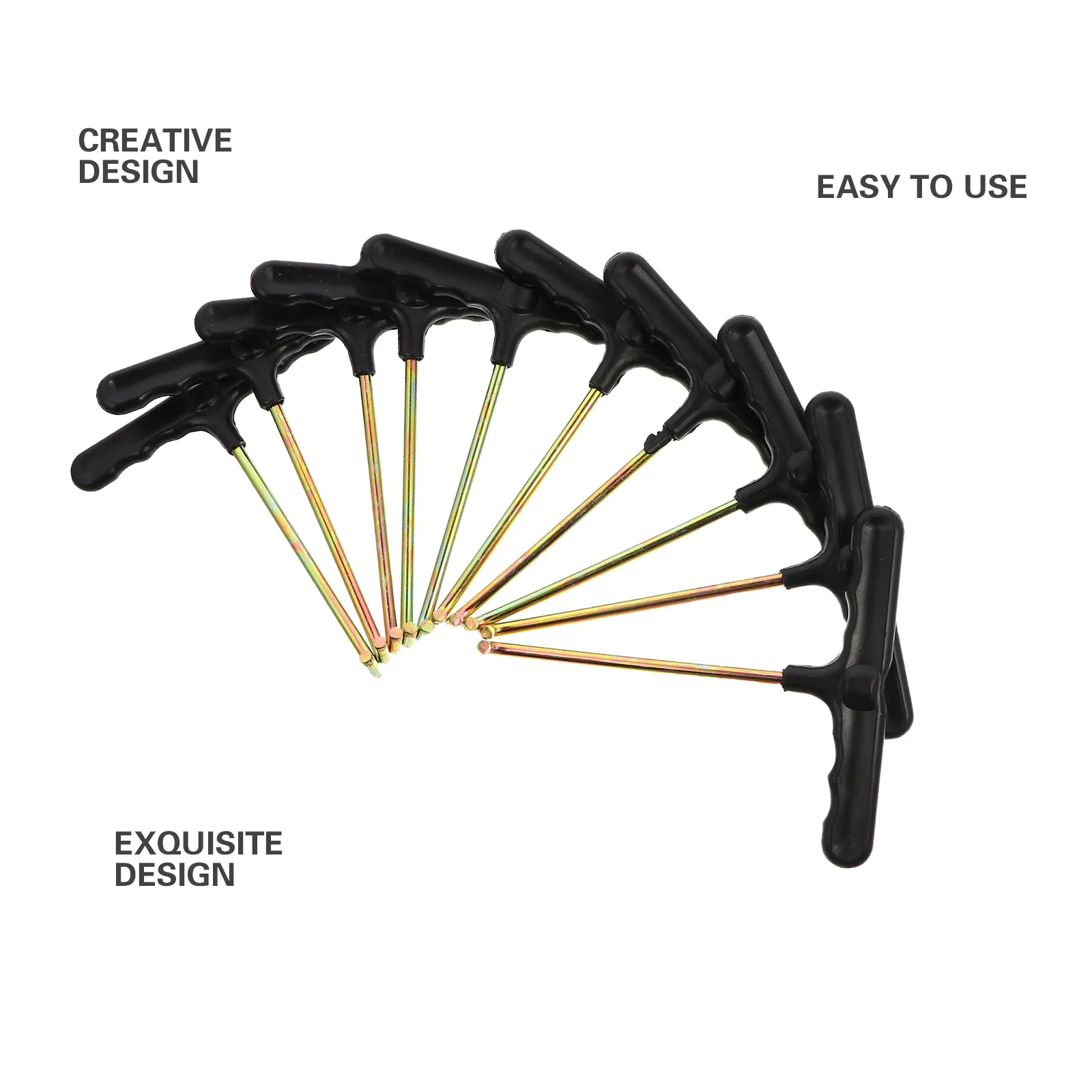 10Pcs Trampoline Spring Hook Pull Tool Standard T Type Heavy Duty 5Mm Metal Shank Comfort Grip Handle for Trampoline Setup