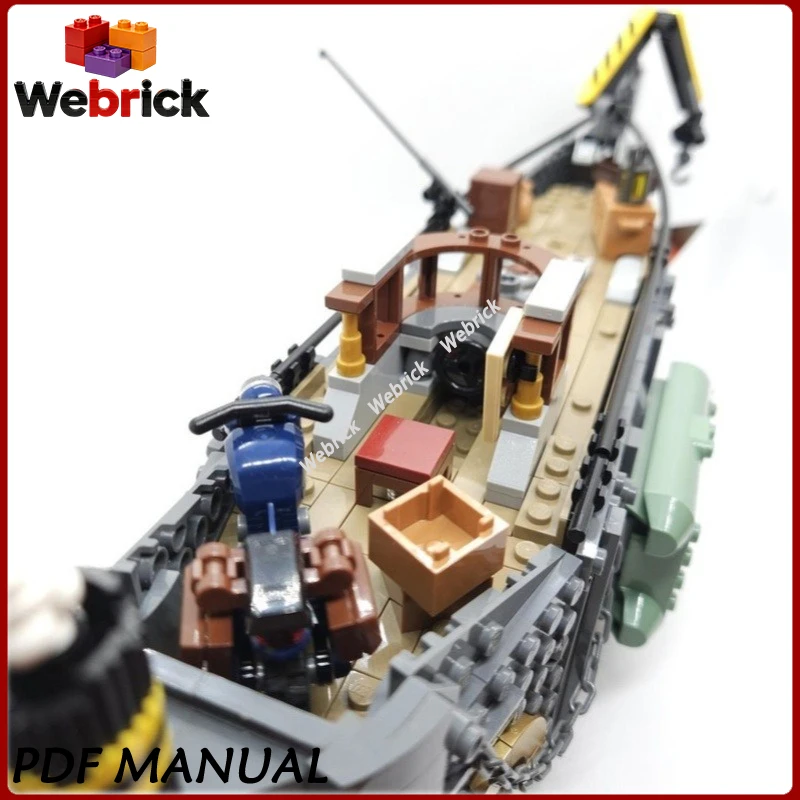 Spiral Shell Vessel Building Blocks 1102pcs Ship Model MOC Craft For Household Showcase Decor