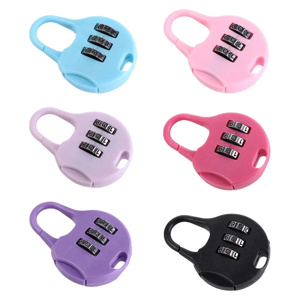 Plastic Password Combination Lock Backpack Padlock Luggage Travel Lock Padlock 3 Digit Gym Drawer Lock Digit Locks Zipper Bag