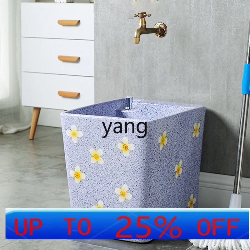 

LMM Ceramic Balcony Mop Mop Sink Mop Basin Bathroom Home Floor Type