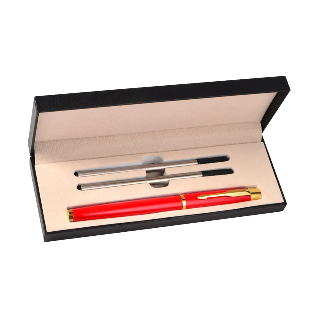

Stainless Steel Pen Set Office Meeting Business Signature Refillable Roller Gel Pens Elegant Fancy Long Lasting Metal