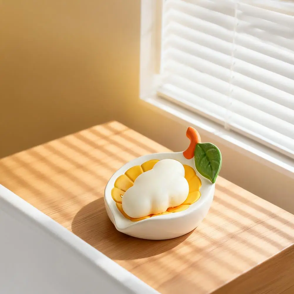 

Soap Saver Dish Shape Soap Box with Drainage Design Non-slip Base Soap Dish for Bathroom Kitchen Stable Dry Holder Bathroom Dish