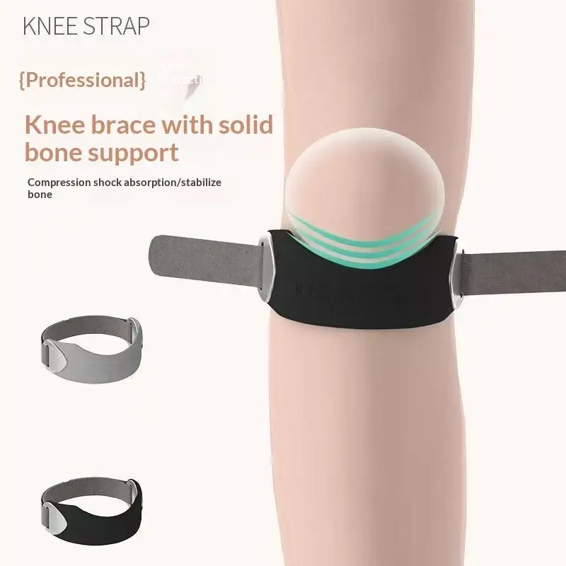 DJYOIE 2Pcs Patellar Tendon Support Strap Adjustable Silicone Knee Brace For Pain Relief Non-Slip Band For Jumpers Knee