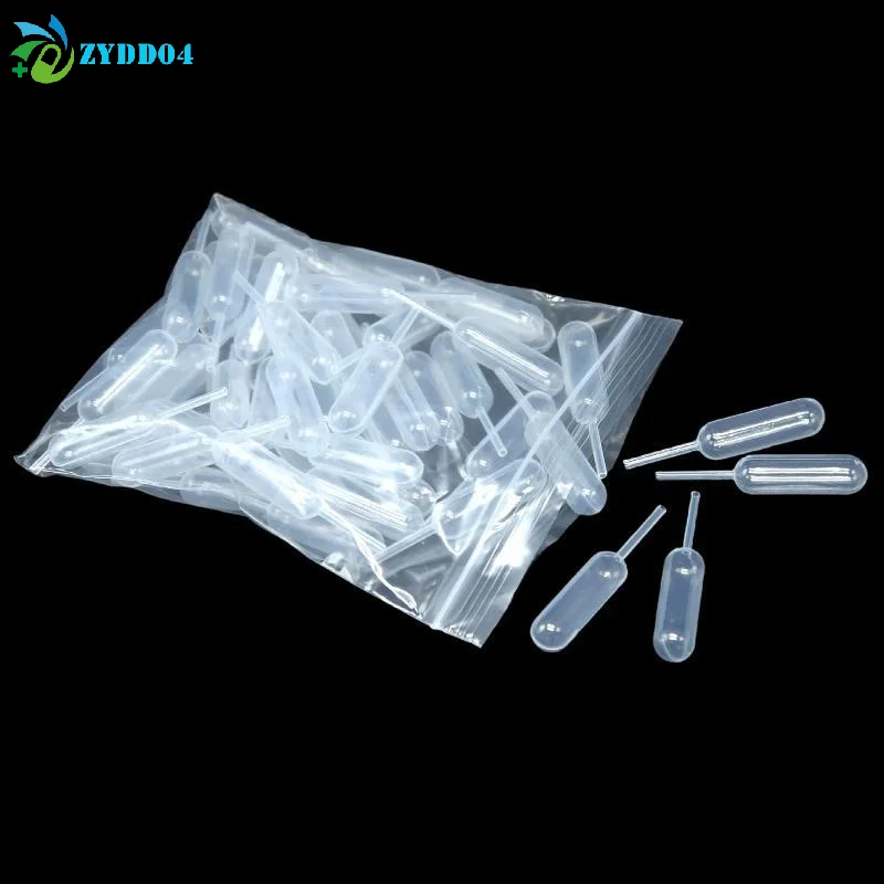 ● 50Pcs 4ML Plastic Pipettes Disposable Safe Plastic Eye Dropper For Silicone Mold UV Epoxy Resin Craft Jewelry Making