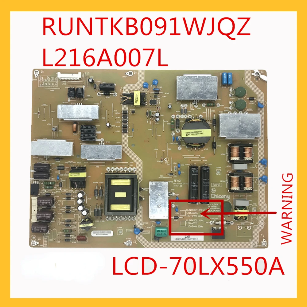 

RUNTKB091WJQZ L216A007L Power Supply Board for TV LCD-70LX550A TV Plate Power Card Power Support Board RUNTK B091WJQZ