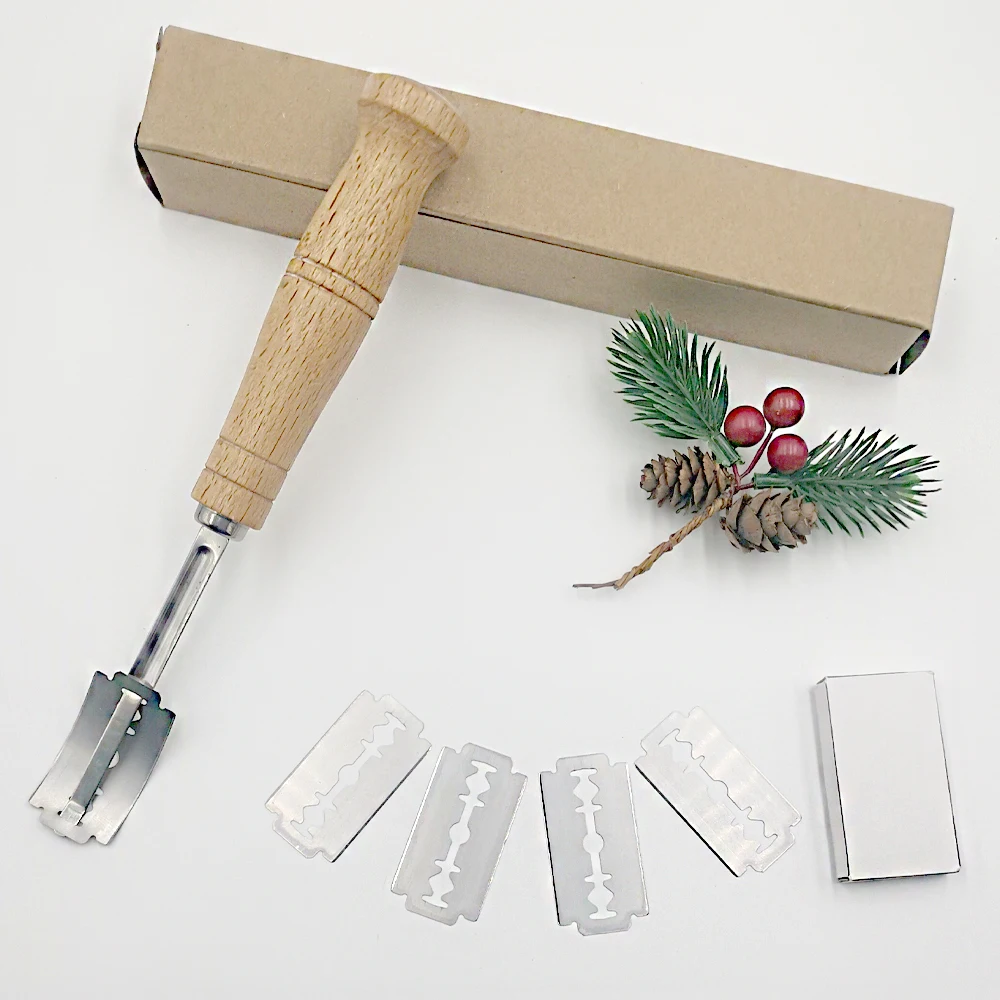 

Хлеборезка, лезвия для французского хлеба, кухонные гаджеты, обычный деревянный аксессуар для выпечки с длинной ручкой, европейский стиль, изогнутая арка, тостовый нож