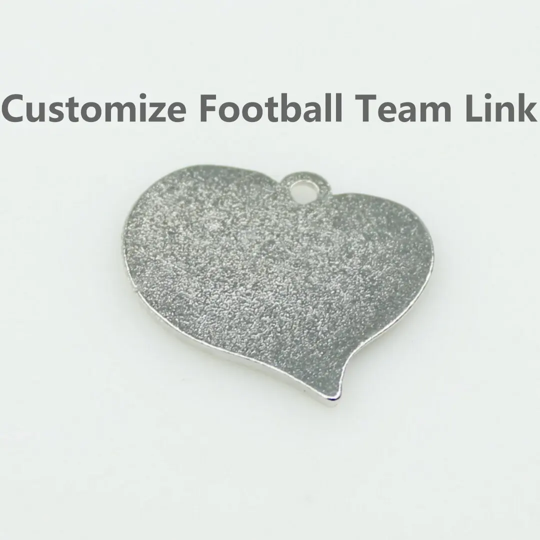 Custom 10pcs Enamel Hearts Football Sport Hanging Dangle Charms DIY Bracelet&Bangles Jewelry Accessory
