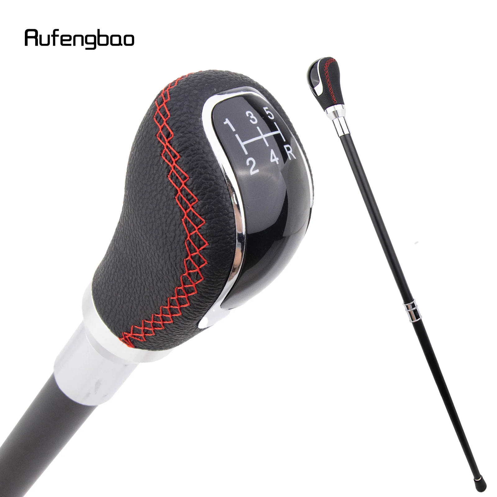 

Черная кожаная серебряная трость, модная декоративная трость, джентльменская элегантная трость для косплея, Crosier 94 см