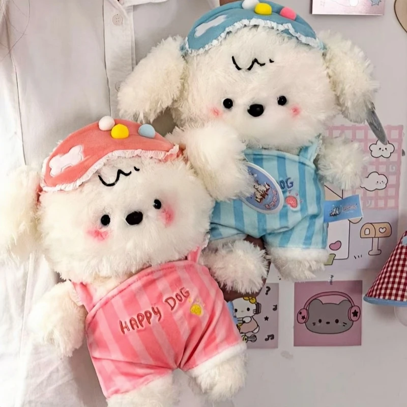 ชุดกางเกงเป้สะพายหลังลายสุนัขแสนน่ารัก ตุ๊กตาลูกสุนัขหลับตา พร้อมผ้าปิดตา ของขวัญวันเกิดเด็ก ของขวัญวันวาเลนไทน์ ของตกแต่งห้องสำหรับเด็กผู้หญิง