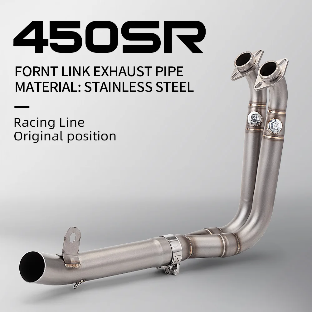 

CF MOTO 450SR stainless steel motorcycle exhaust front integrated pipe connection 51mm muffler system 450SR
