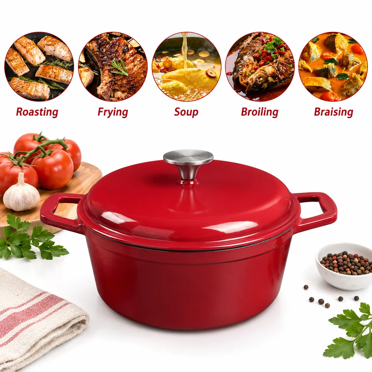 HANSMART 4.75Qt Enameled Cast - đánh giá và giá Dutch Oven Enamel