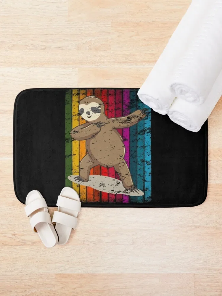 Dabbing Sloth Bath Mat Bathroom Absorbent Quick Dry Absorbent Bathroom Rugs Baths Room Carpet Mat