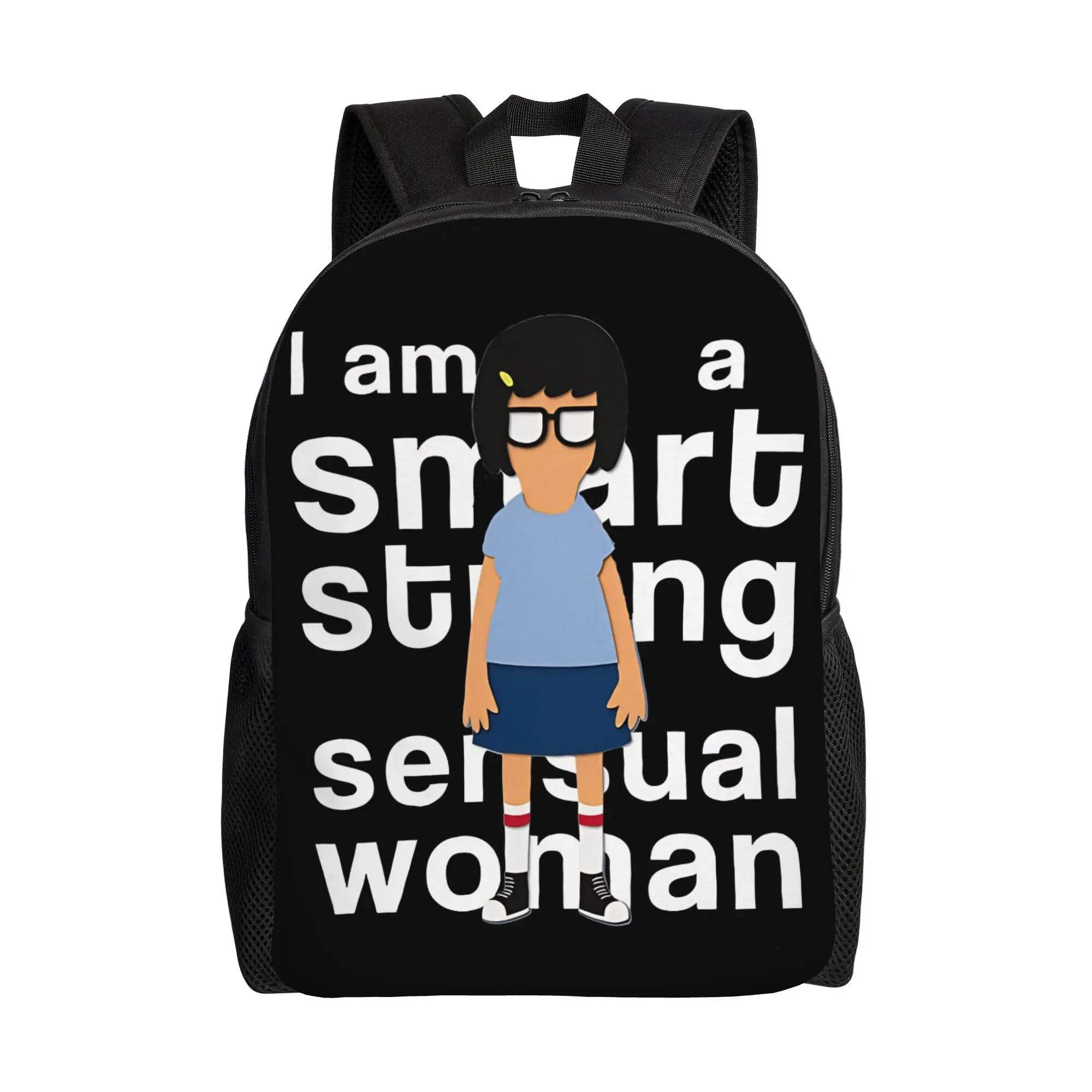 

Tina Belcher Backpack for Men Women Cool Student Hiking Travel Daypack Bob's Burgers Anime College Canvas Bags Lightweight