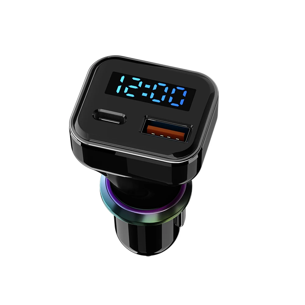 

QC USB Type-C Автомобильное зарядное устройство Быстрая зарядка QC4.0 Светодиодный цифровой дисплей Адаптер для быстрой зарядки мобильного телефона для iPhone Xiaomi Huawei