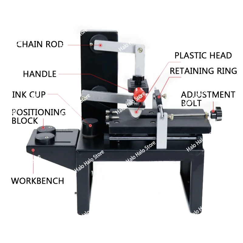 Environmentally Friendly Manual Ink Pad Printing Machine ZY-RM7-A Manual Ink Coding Machine Small Oil Cup Pad Printing Machine