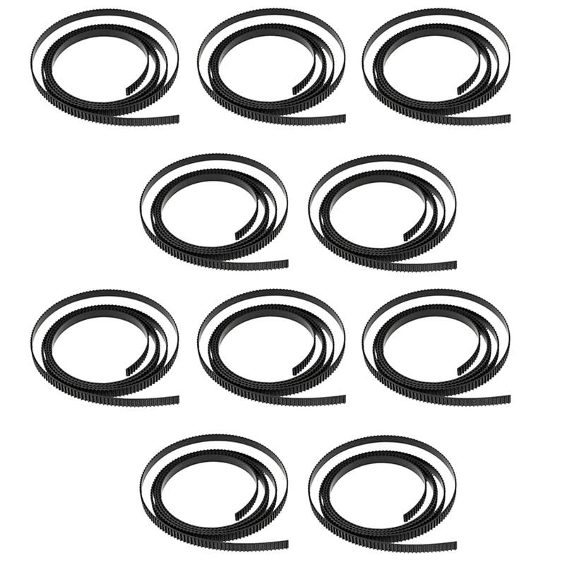 

10 PCS 3D Printer Timing Belt 2GT-6 Closed Loop Rubber Belt 1M Width 6Mm