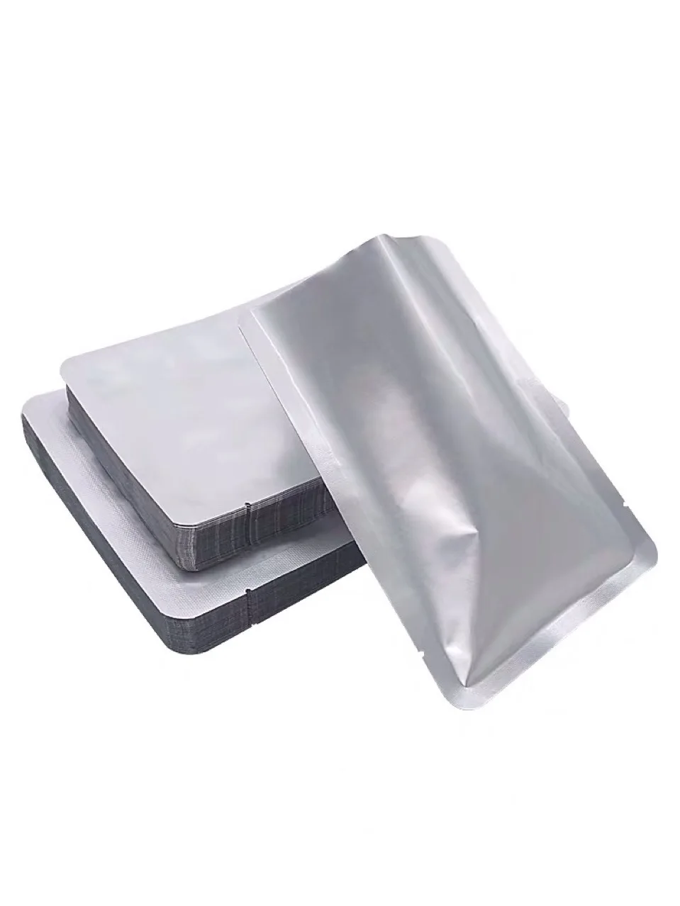 

100pcs Silver Vacuum Sealer Aluminum Foil Mylar Heat Seal Bags Storage Pouches For Home Kitchen Tools Oxygen Barrier