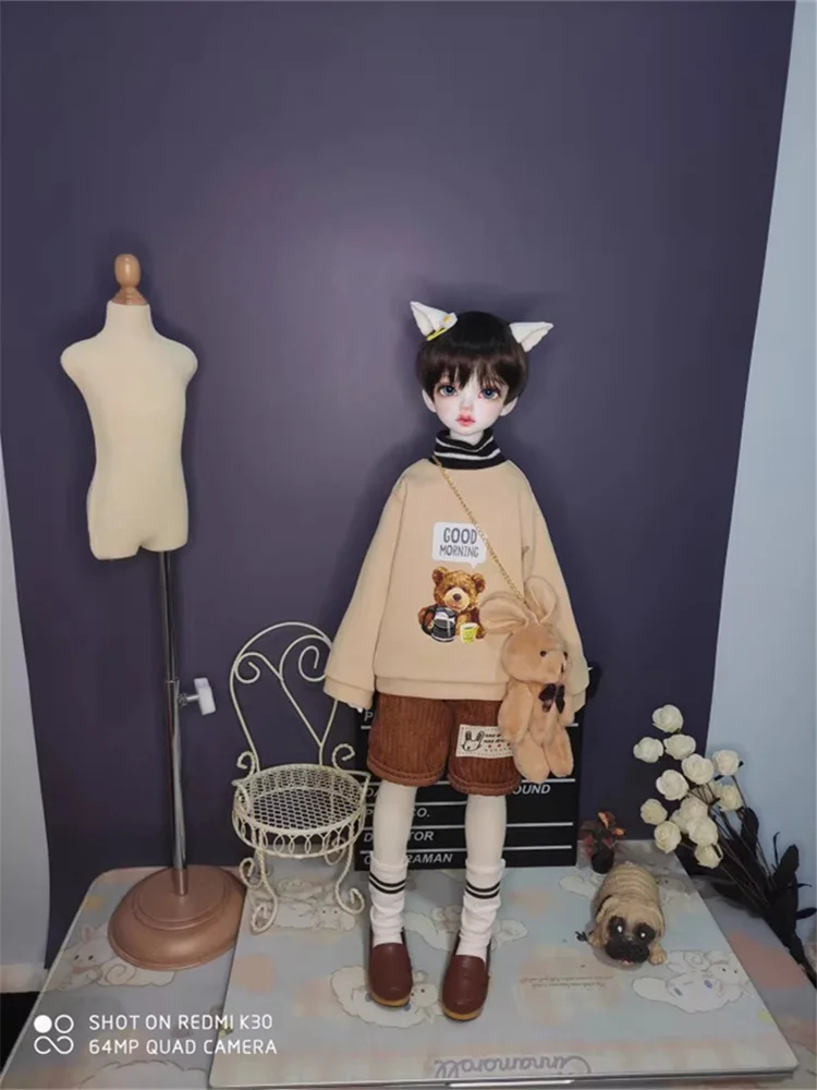 1/4 BJD Doll Clothes For BJD Doll Accessories MSD MDD Casual Top Shorts Bag Doll Dress Up Gift Diy Clothes  (Excluding Dolls)