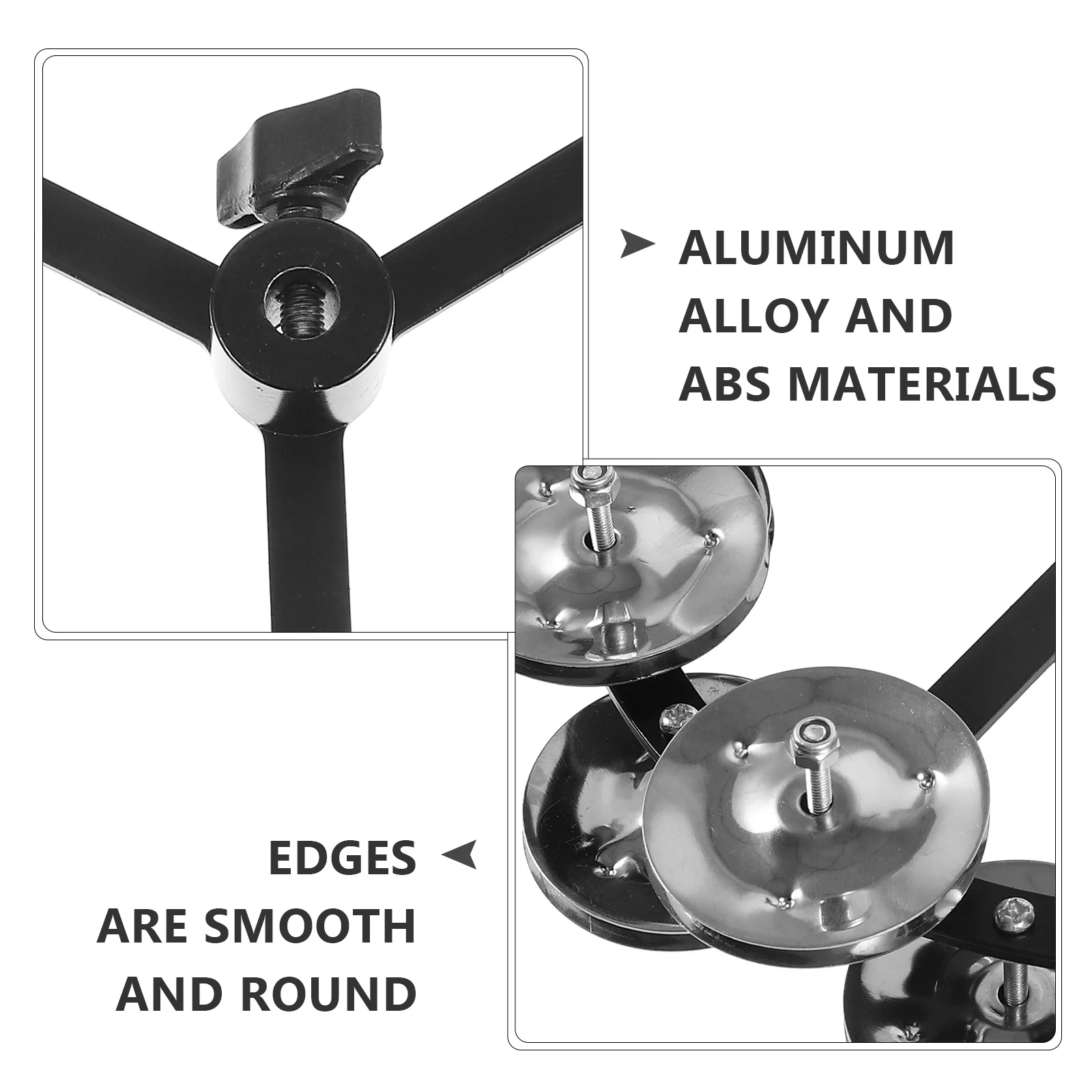 

Stainless Steel Sheet Drum Cymbal Bell Tambourine Hand Held Abs Hihat Accessory
