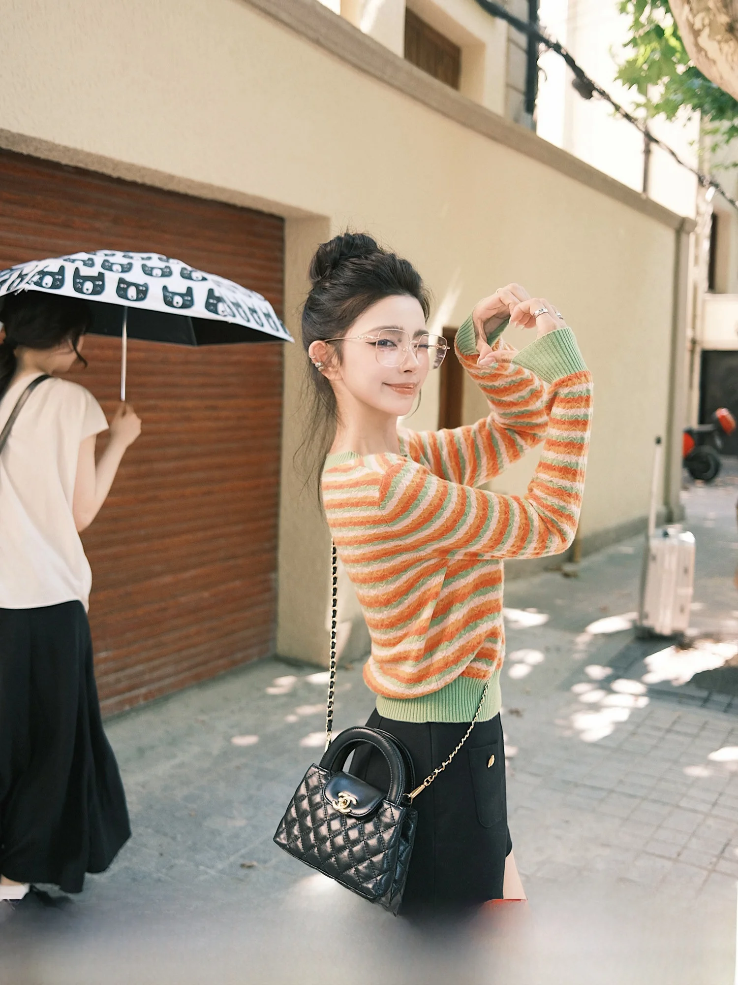 

100% шерстяной полосатый свитер с длинными рукавами, женская трикотажная одежда, укороченный, повседневный, модный, осенне-зимний сезонный вариант