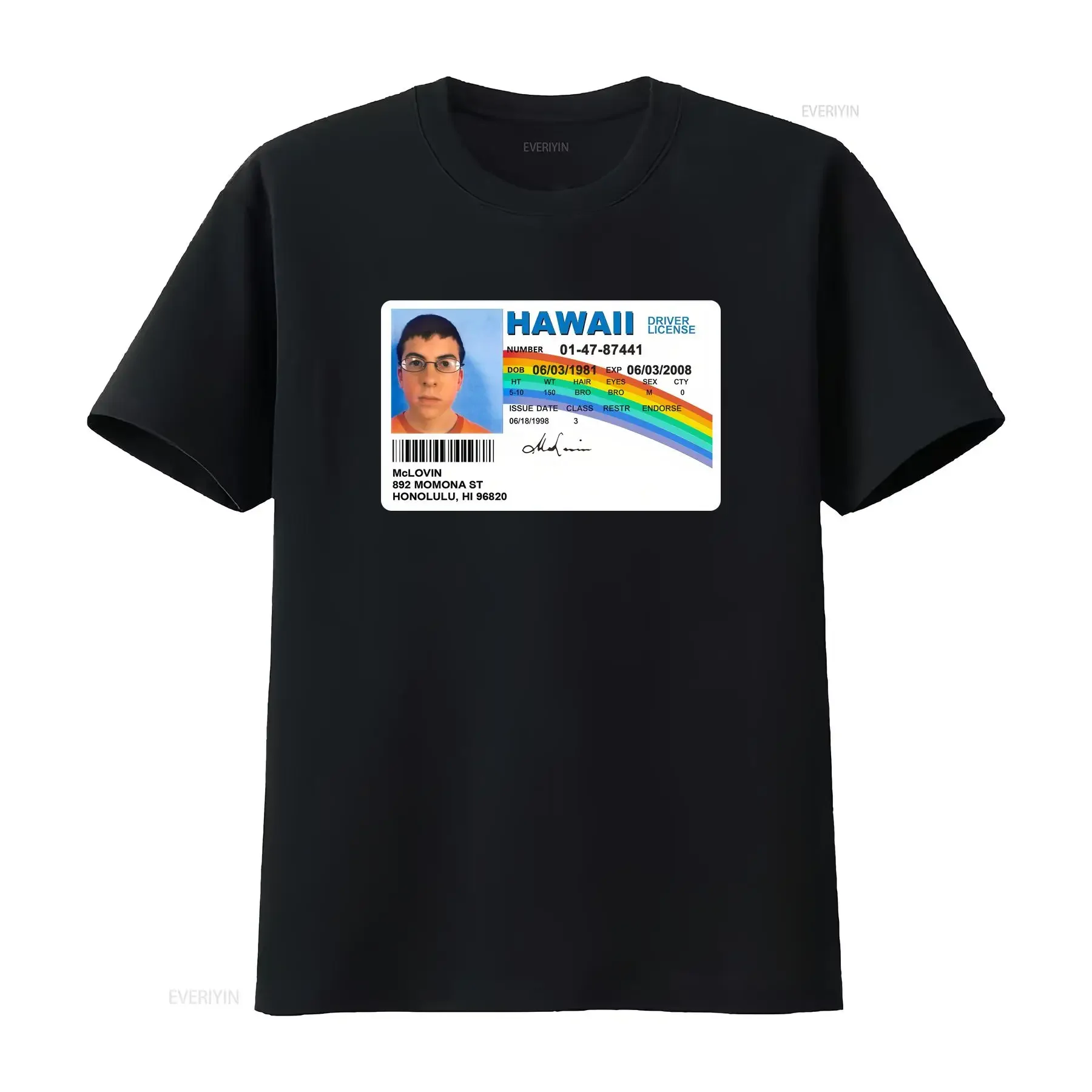 Superbad McLovin T Shirt Size 2XL  Crew Neck Casual Adults Movie long sleeves vintage Washed Unisex Breathable Soft Comfortable