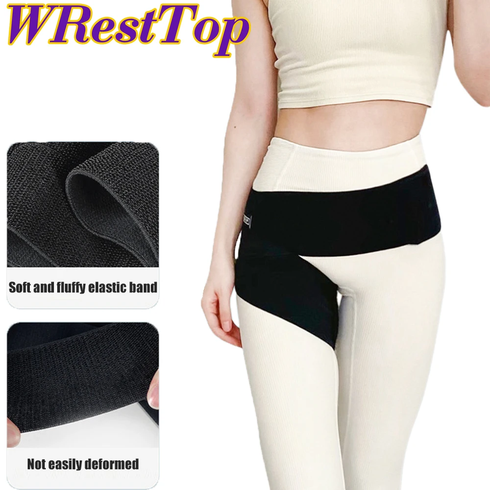 1Pcs Hip Thigh Support Brace Groin Compression Wrap for Men Women, Upper Leg Muscle Support Stabilizer for Sciatica Pain Relief