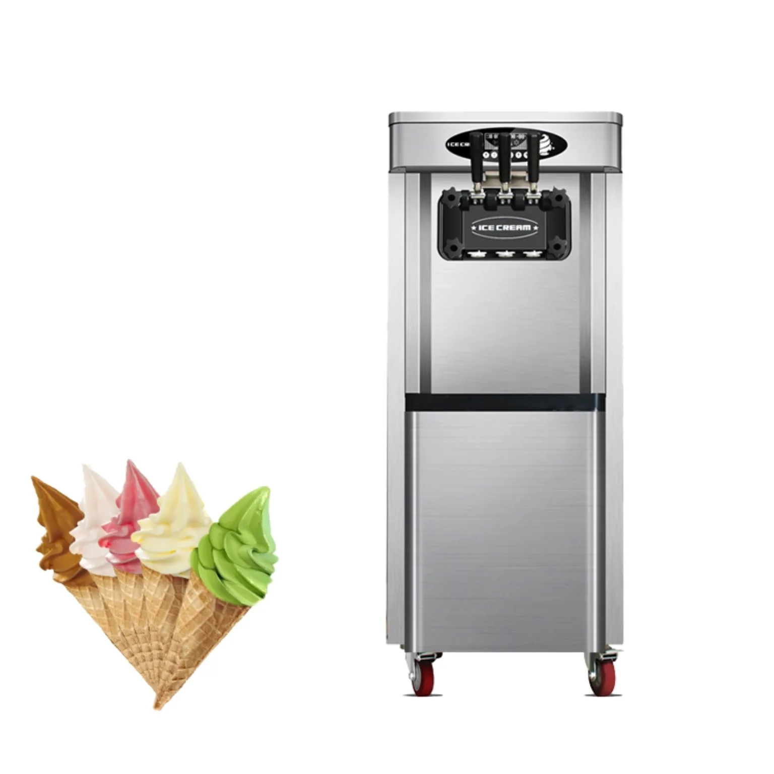 

Hot Sale Soft Ice Cream Machines 18-22L/H Icecream Machine Vending Soft Serve Ice Cream Machine for Asia Africa