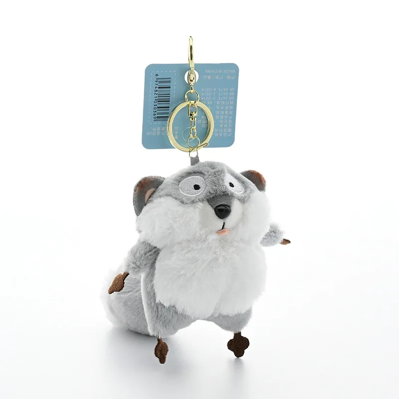 Creative Press Squeak Little Squirrel Plush Toy Keychain Pendant Kids Stress Relieving Toy Cartoon Cute Squirrel Plush Toy Gifts