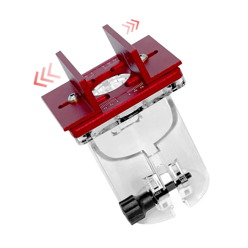 Woodworking Trimmer Slotting Bracket 2-in-1 Connector Positioner with Transparent Cover Fastener Milling Tool for Precise
