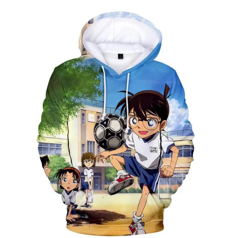 Japanese Anime Detective Conan Cosplay Costume Conan Edogawa 3D Printed Oversized Women/men Hoodies Sweatshirts Casual Tracksuit