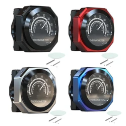 1Pcs Universal Aluminum Alloy Motorcycle Luminous Handlebar Mount Clock Watch Thermometer