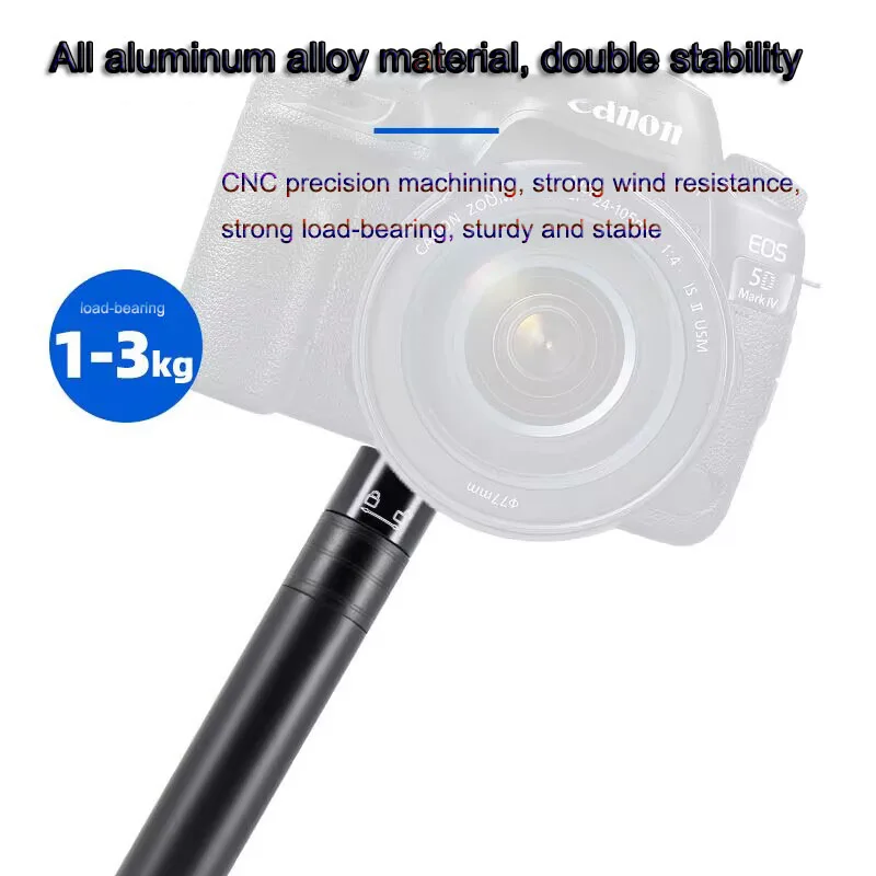 عصا سيلفي قابلة للتمديد من PyroGraphy، مثبت من ألياف الكربون، قضيب تمديد للهواتف الذكية DSLR وكاميرا بدون مرآة، كاميرا رياضية