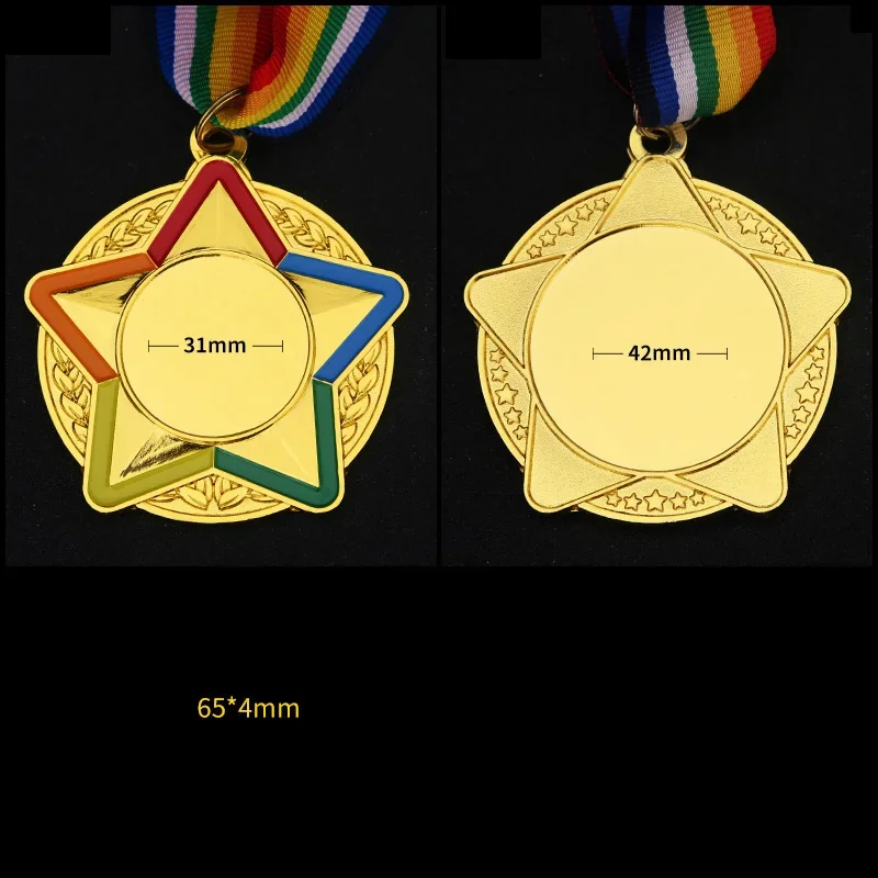 Customized Metal Medal, Creative Commemorative, Gold, Silver, Copper, School Sports Activities Award, Home Small Decoration, 1Pc