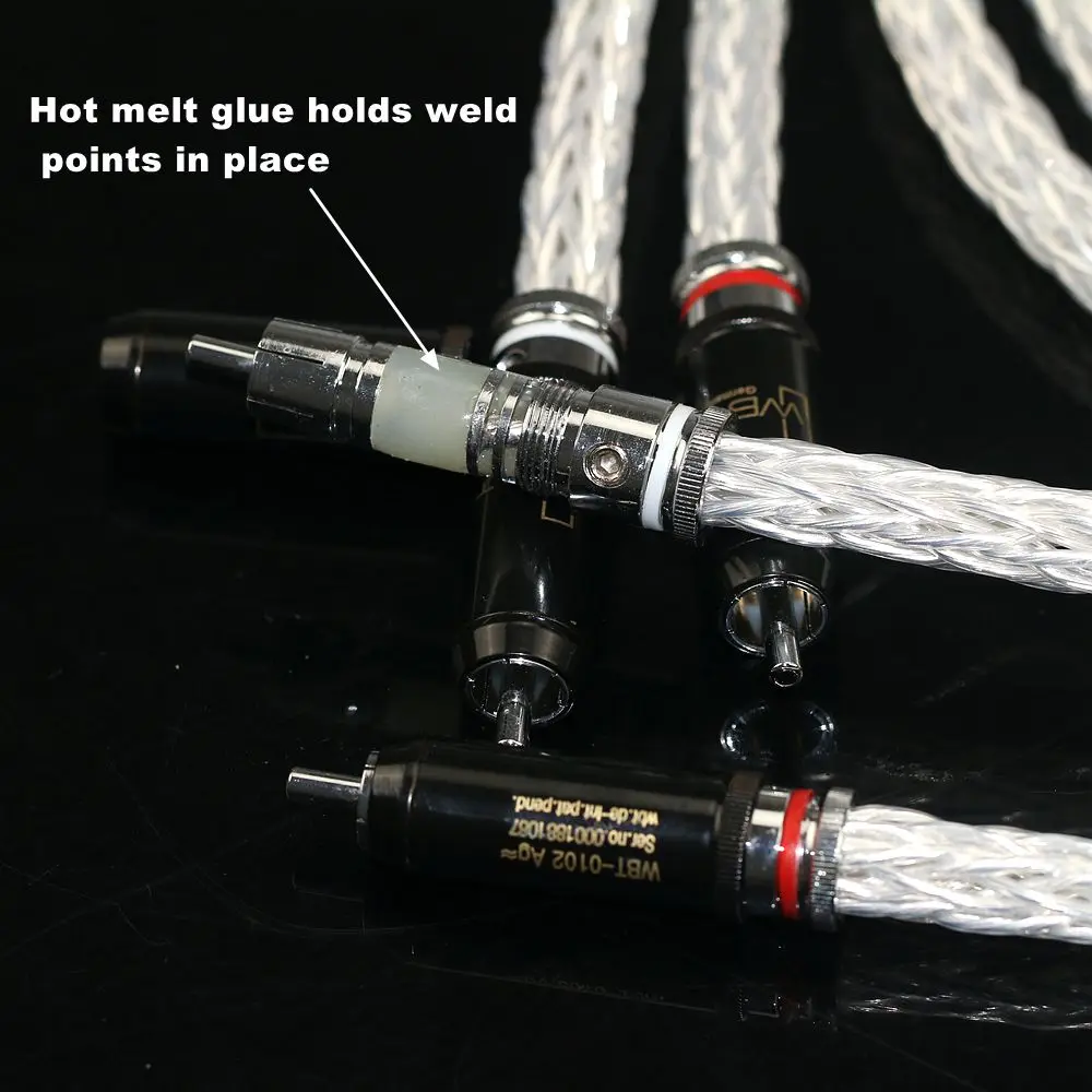 The original high-end 8AG silver-plated OCC16-core audio cable HiFi bile machine double lotus signal cable WBT RCA cable