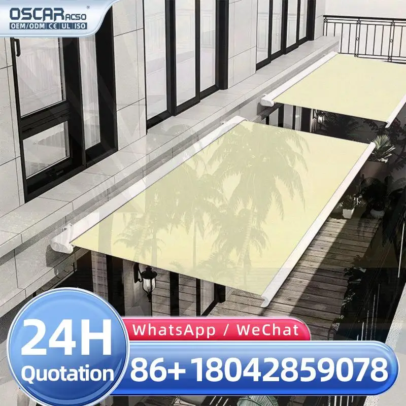 

Aluminum Alloy Electric with LED Lights Remote Control Acrylic Coated Rainproof Outdoor Full Box Design for Patio Garden Balcon
