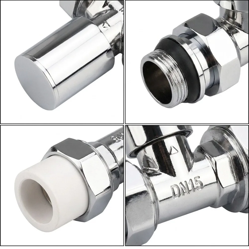 Plated Brass Thermostatic Radiator Control Valve, Heating Radiator for tap Fitting For Precise Household Indoor Temperature