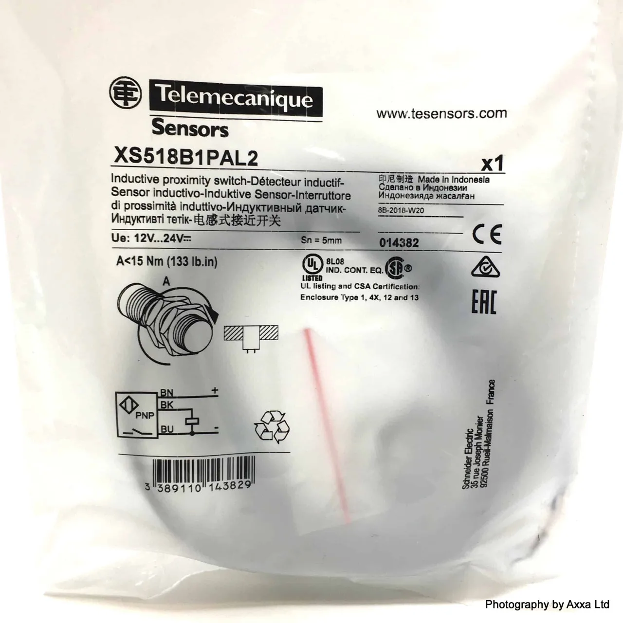 

XS518B1PAL2 Индуктивные датчики приближения XS