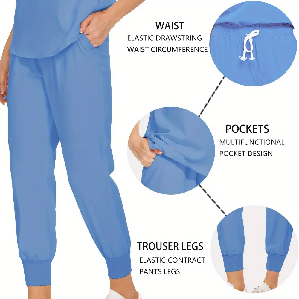 Ensemble de gommages pour femmes, gommages fins, haut extensible, pantalon de jogging avec ceinture de Yoga multi-poches