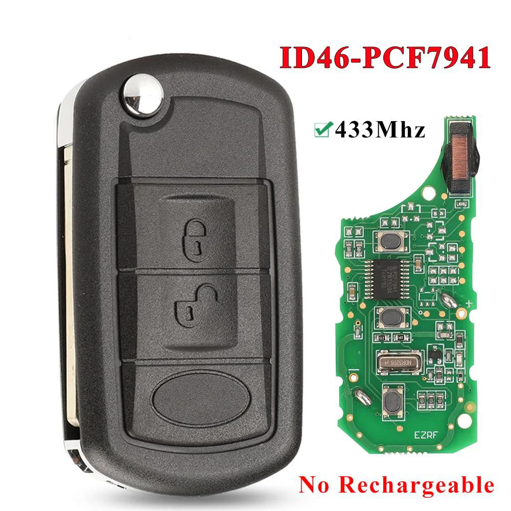 For Land Rover Discovery 3 2004-2010 Range Rover Sport Car 3 Button Remote Key Fob 433mhz PCF7941 Chip Brand New Car Accessories
