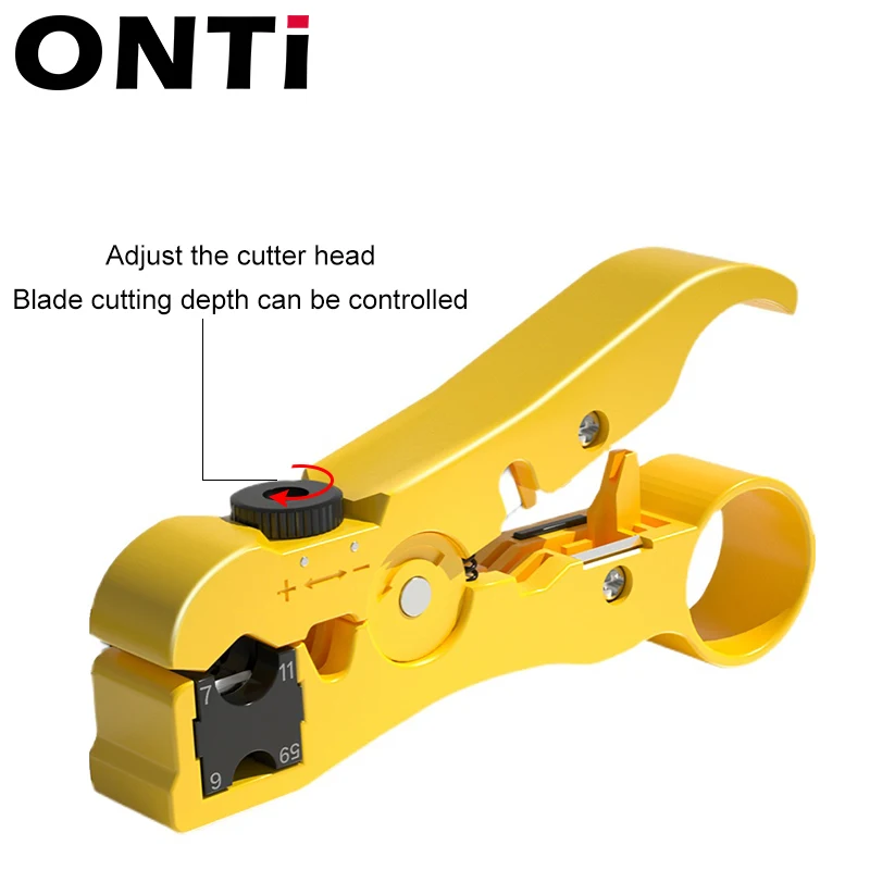 أداة تجريد محورية اقناع ، سلك مسطح أو دائري ، قاطع متجرد كابل عالمي ، كماشة تجريد للشبكة ، UTP ، Cat5 ، Cat6