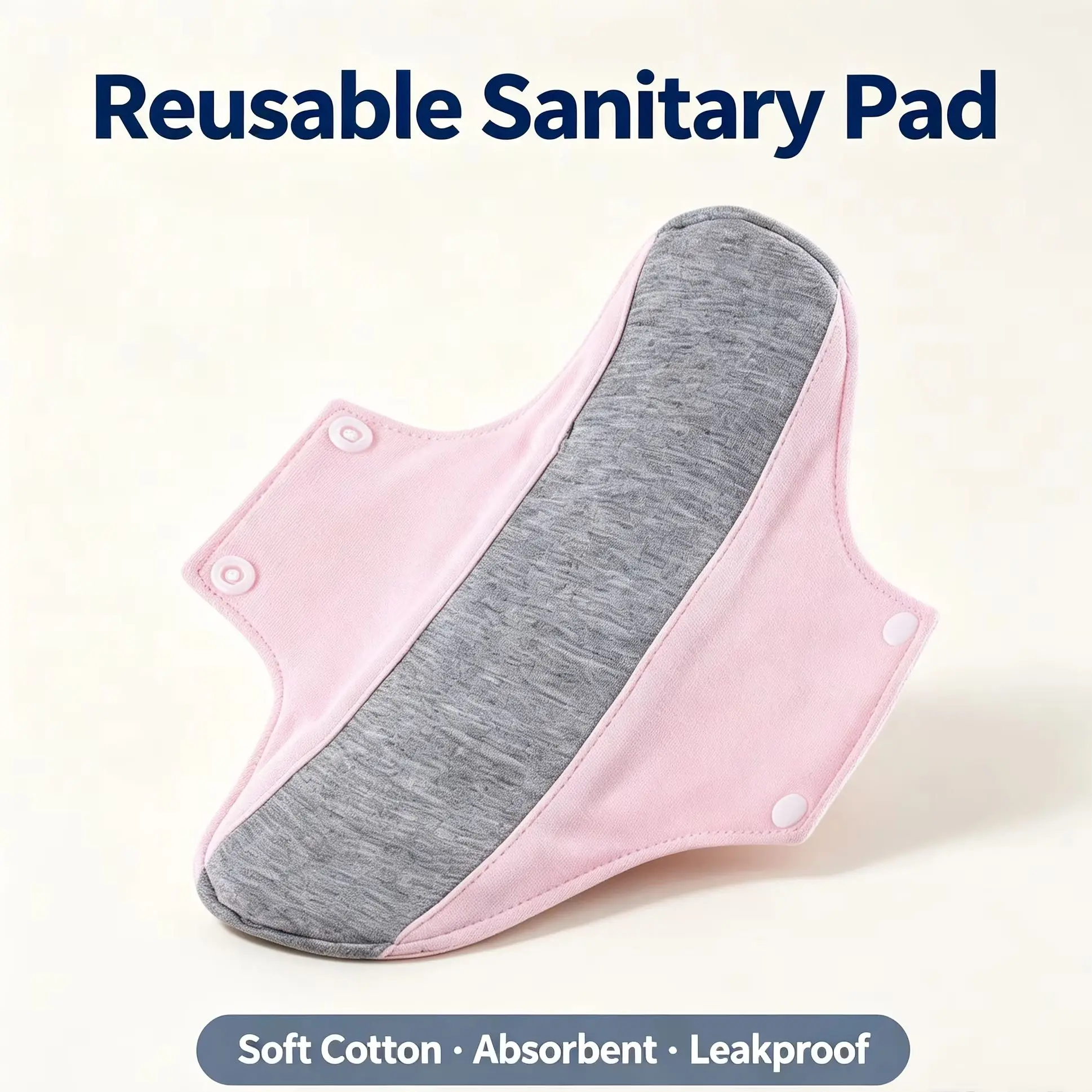 Waterproof Leakproof Washable Cotton Sanitary Pads Reusable Cloth Menstrual Liners for Women