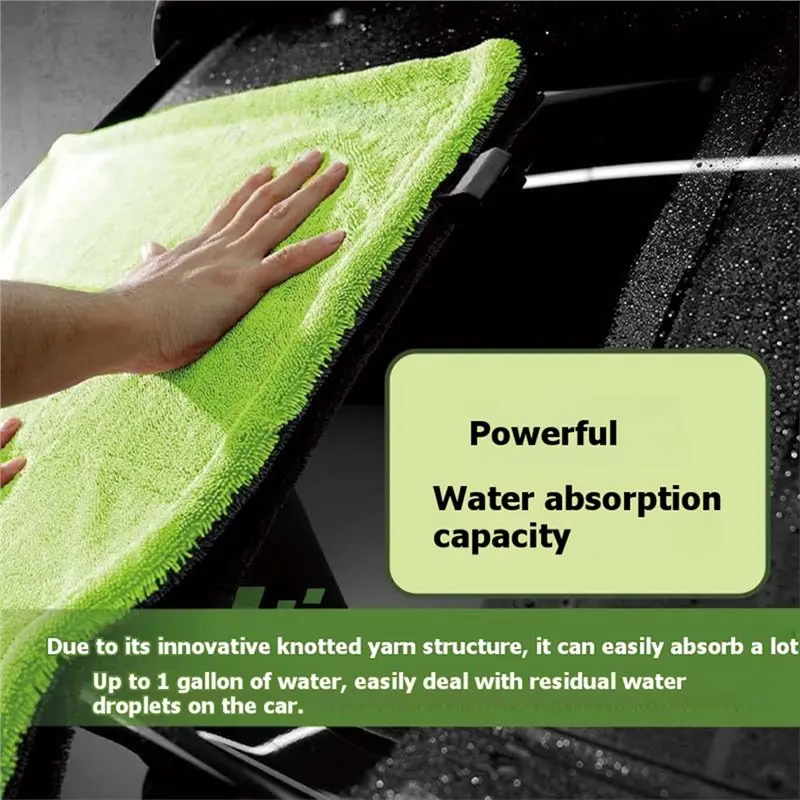 1400GSM Heavy Duty Car Drying Towel 48X24inch Oversized Double-Side Cleaning Cloth Super Absorbent Ultra-Soft